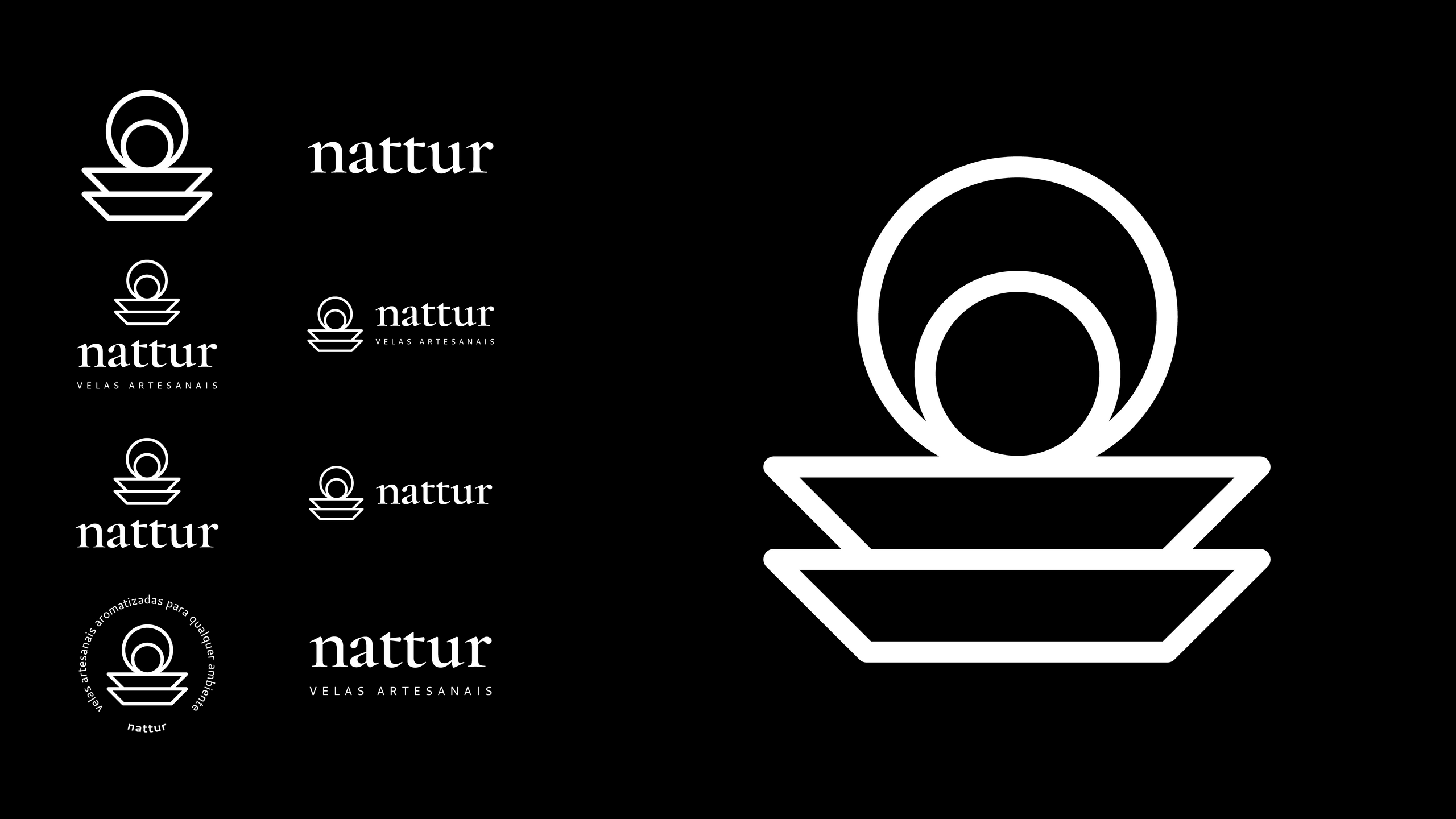 Nattur Logos Black & White